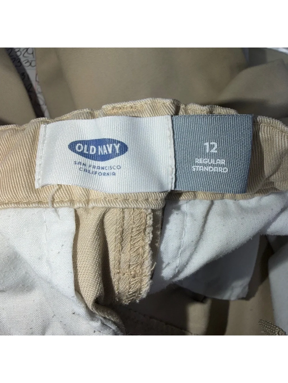 Old Navy Size 12 Khaki Chino Bermuda Shorts